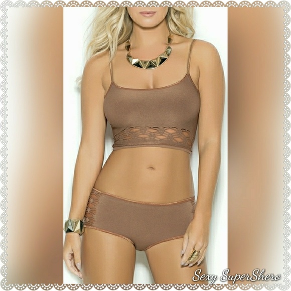 Sexy SuperShero Other - 💣Sexy Mocha Bralette & Panty Lingerie /Lounge Set